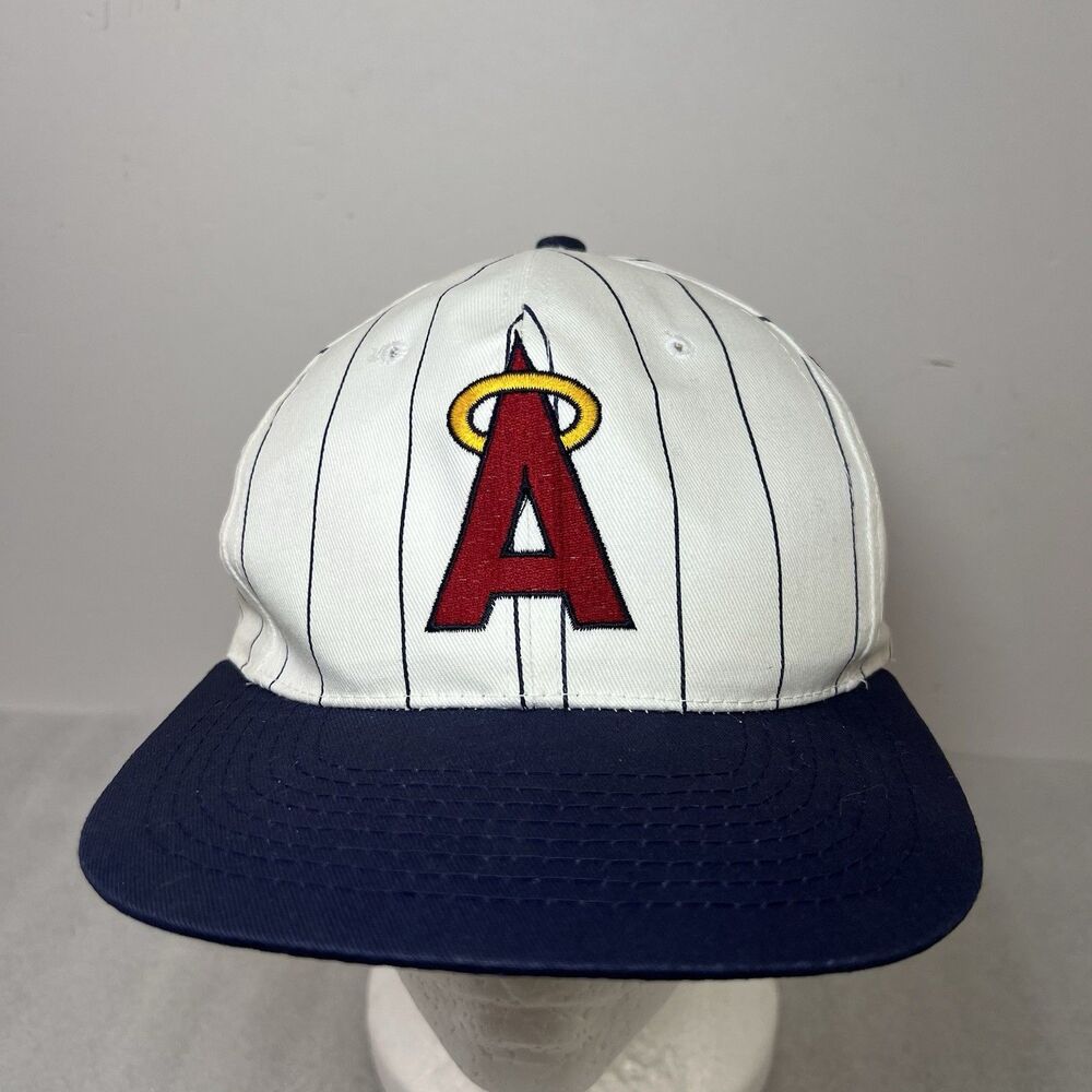 Vtg CA Angels White Snapback Hat Cap One Size Adjustable Strap Coca-Cola Savon